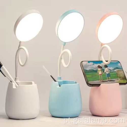 Lâmpada de mesa LED com porta de carregamento USB